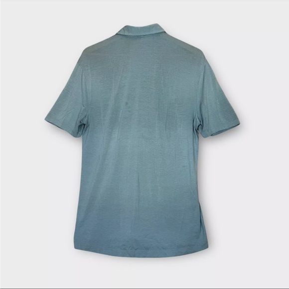 Lululemon Evolution Polo Shirt Mens Size L Blue Performance Wicking - Picture 2 of 11